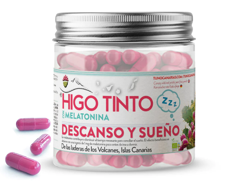 HIGO TINTO de Tuno Canarias con Melatonina (90 Capsulas), Suplemento de  Origen Natural, Complemento ECO y Vegano - Ayuda contra el Insomnio,  Cansancio - Sin Gluten - Sin Aditivos : : Salud y cuidado personal